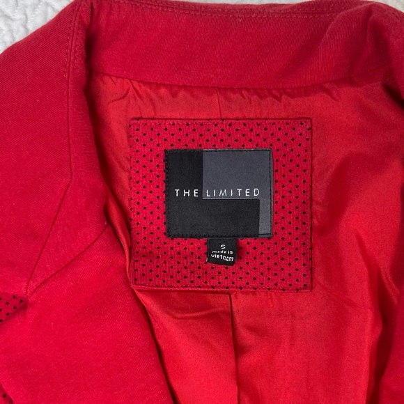 The Limited Red Polka Dots Blazer, Size S - Picture 5 of 10